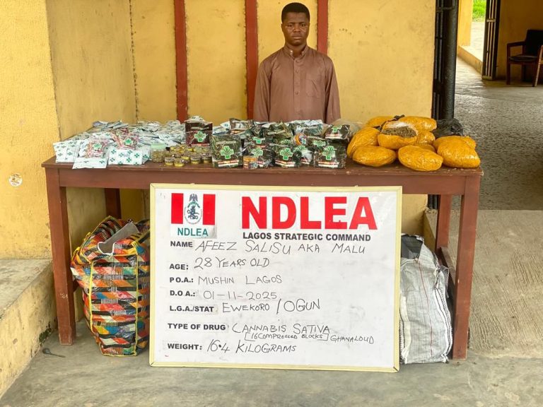 NDLEA Warns Against Fake Medicinal Cannabis, Arrests Lagos Drug Kingpin