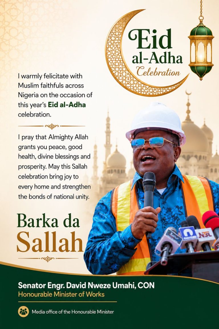 Eid-al-Adha: Umahi Rallies Support for Tinubu, Says President Carrying Burden of National Reforms